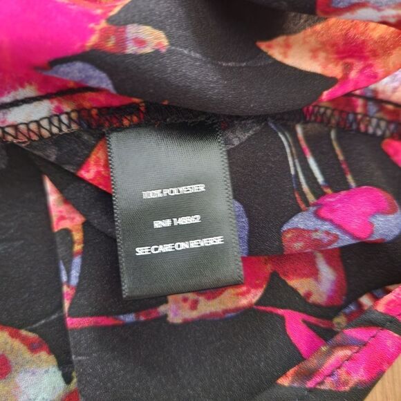 Torrid Harpwr Georgette Zip Front 3/4 Sleeve Blouse Size Women's Plus 3X - Picture 10 of 10